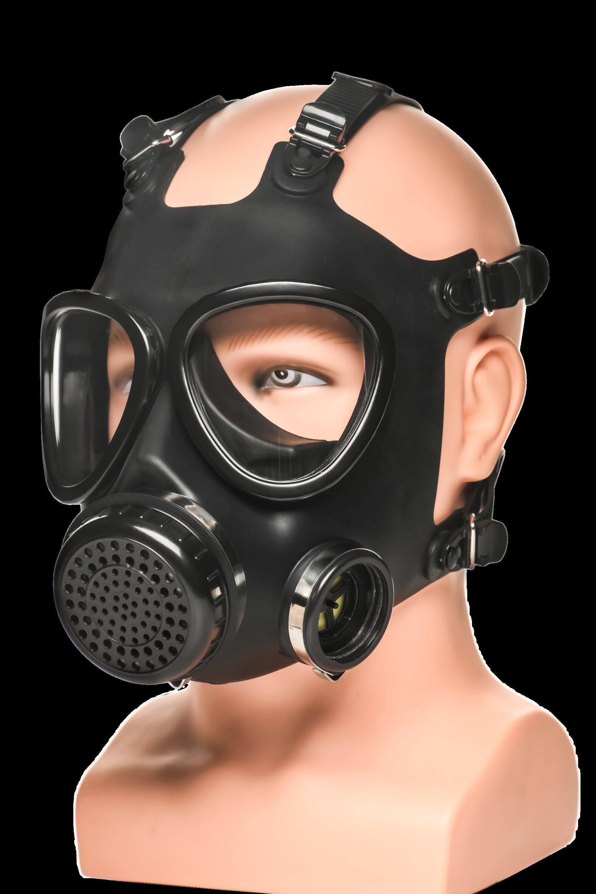 XR Brands - Inhalator-Gasmasken mit Flasche - Schwarz & Weiß