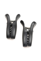 XR Brands - Dark Grip Vibrations-Brustwarzenklemmen - Schwarz