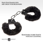 XR Brands - Cuffed In Fur Handschellen - Schwarz