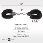 XR Brands - Cuffed In Fur Handschellen - Schwarz