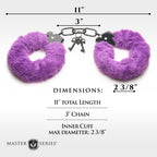 XR Brands - Cuffed In Fur Handschellen - Schwarz