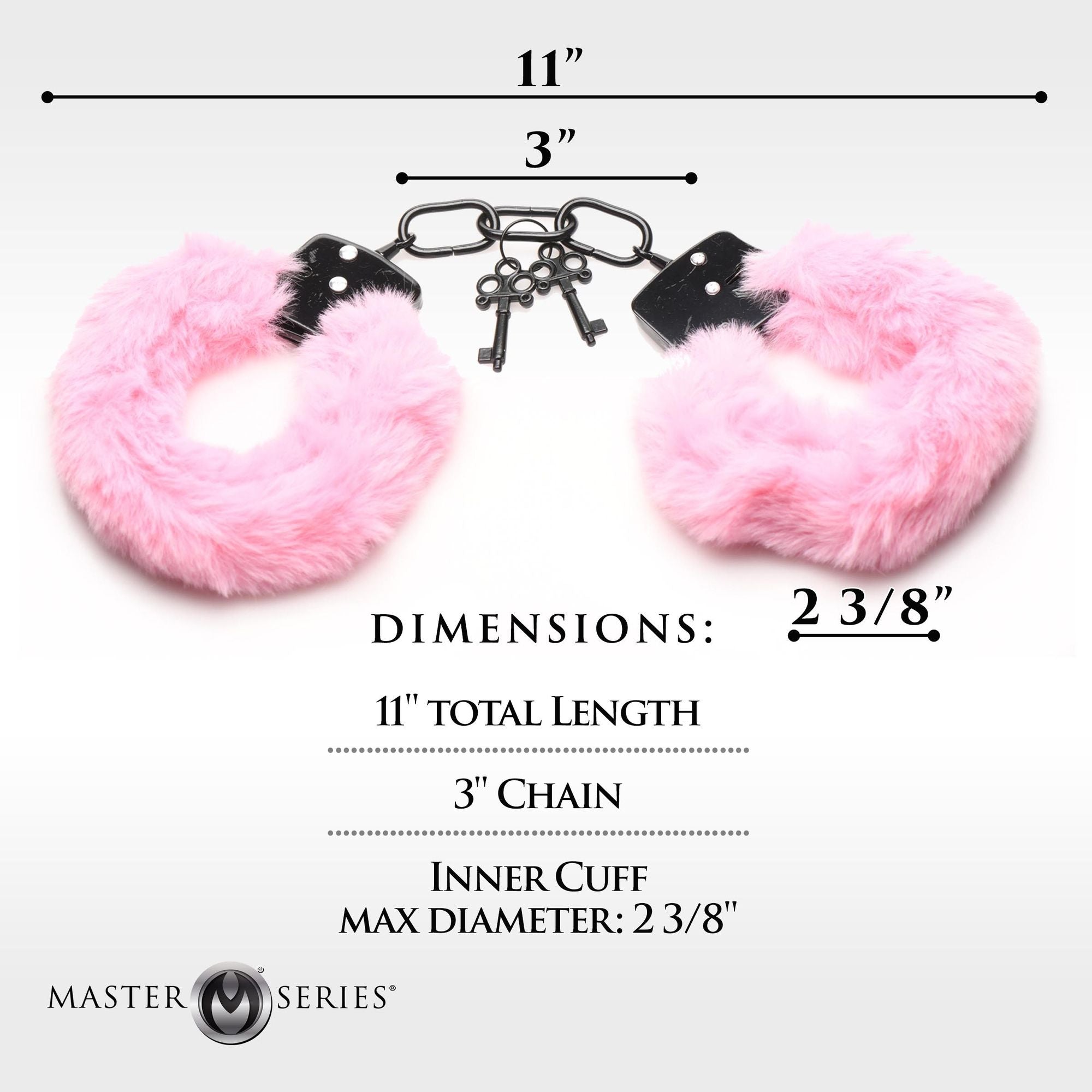XR Brands - Cuffed In Fur Handschellen - Schwarz