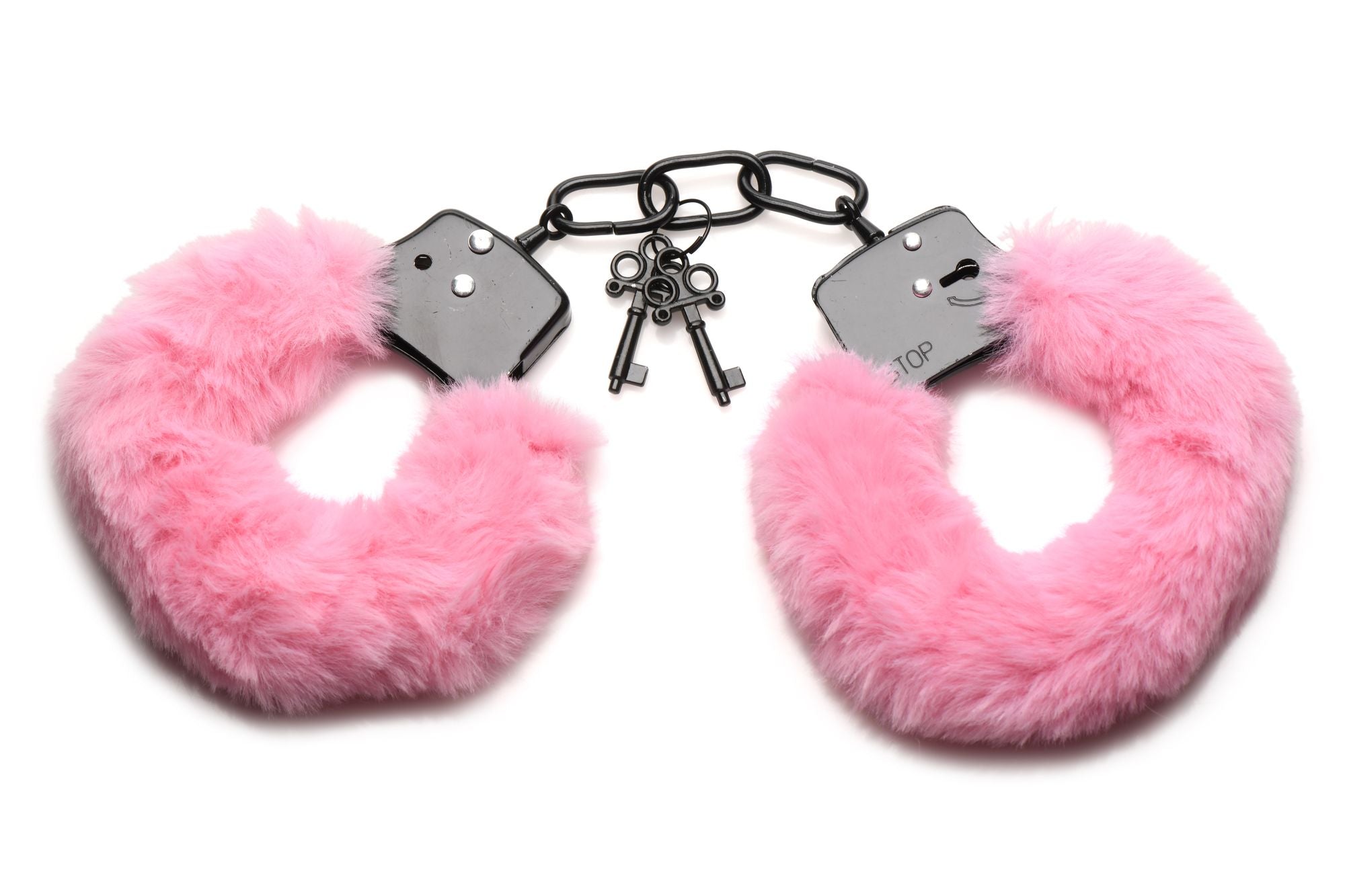 XR Brands - Cuffed In Fur Handschellen - Schwarz