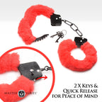 XR Brands - Cuffed In Fur Handschellen - Schwarz