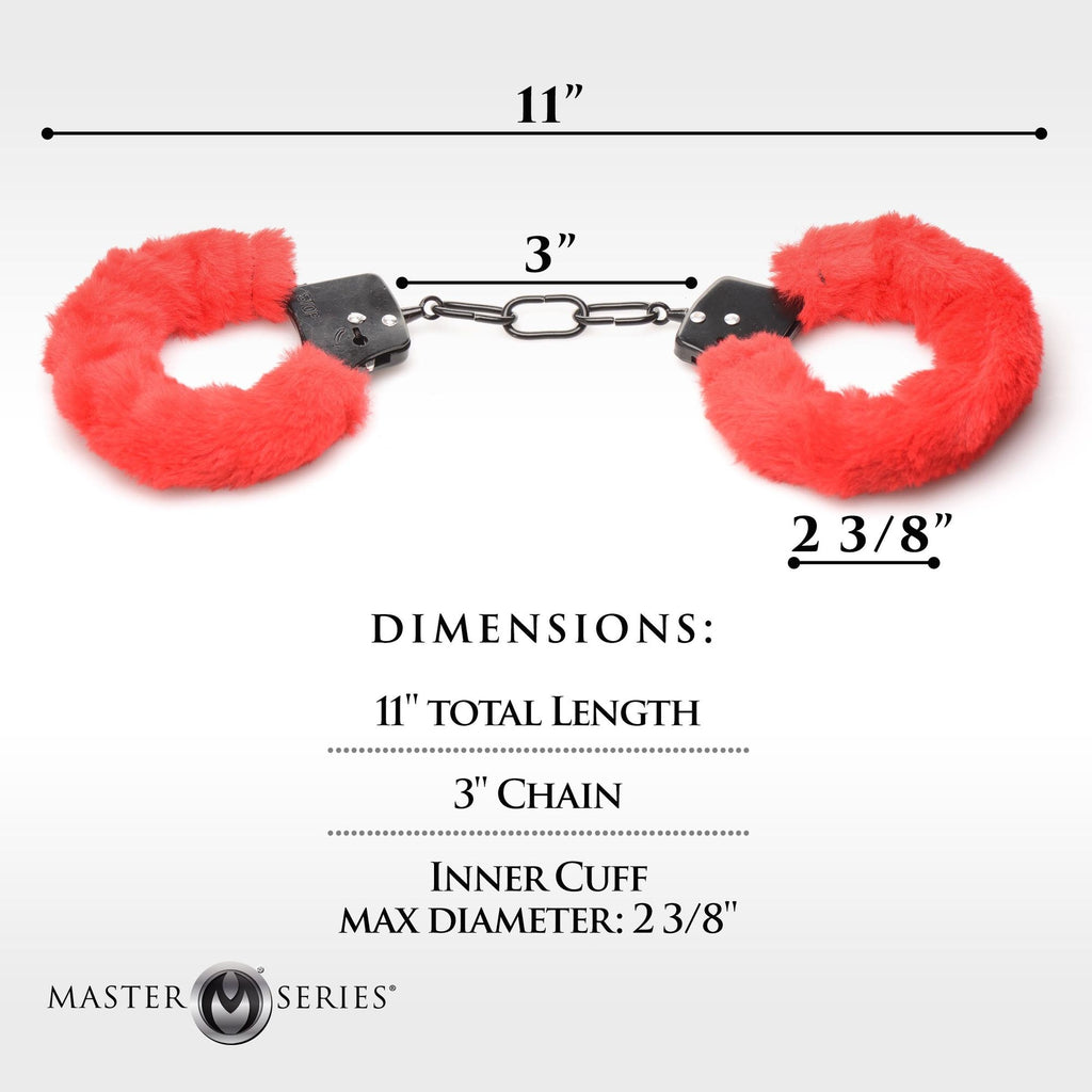 XR Brands - Cuffed In Fur Handschellen - Schwarz