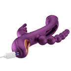 HoneyPlayBox - Trilux Kinky Finger Rabbit Vibrator - Blau