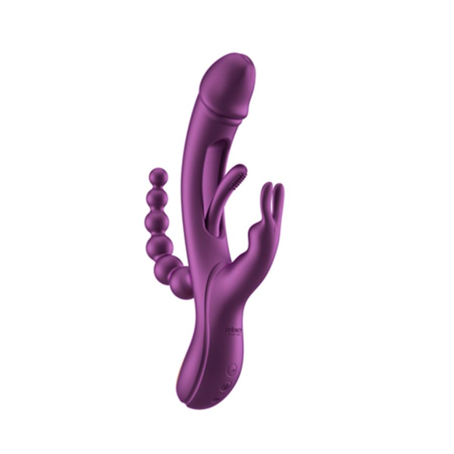 HoneyPlayBox - Trilux Kinky Finger Rabbit Vibrator - Blau