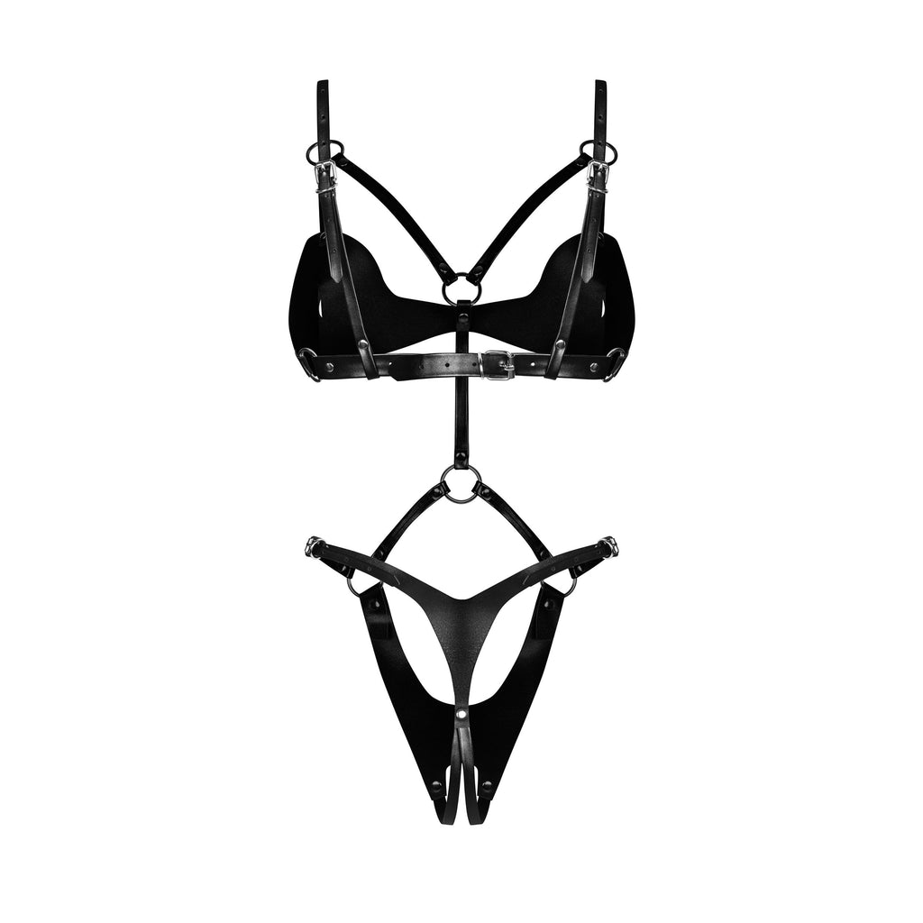 Obsessive - Dame Control Ouvert Teddy - Schwarz