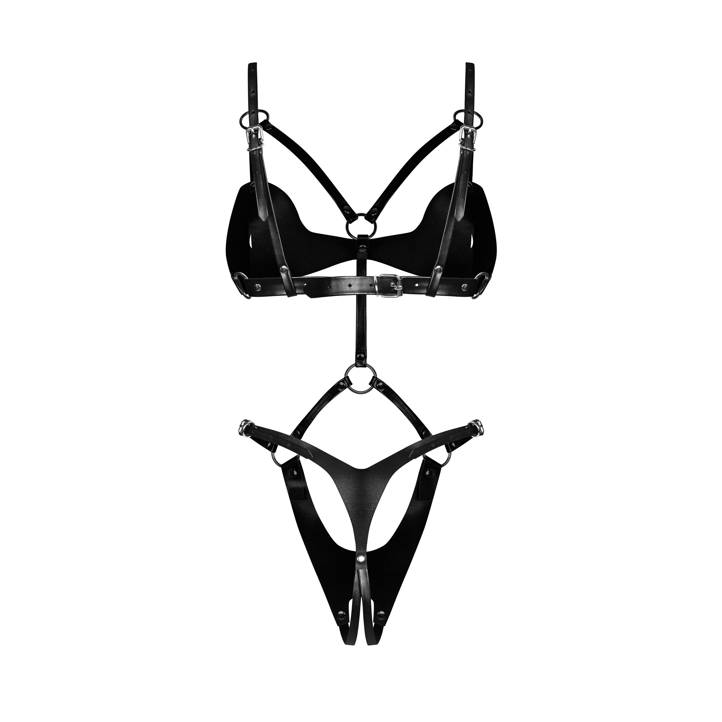 Obsessive - Dame Control Ouvert Teddy - Schwarz