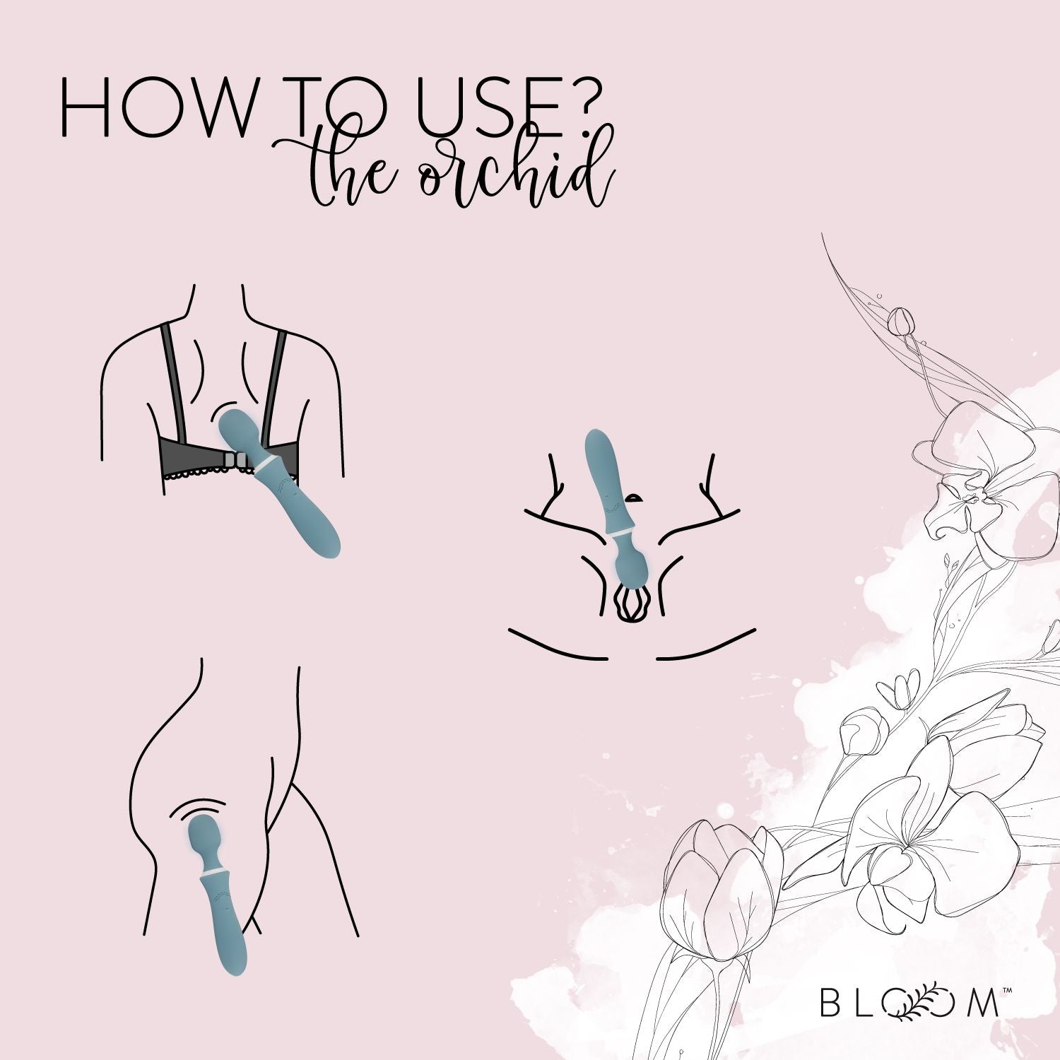 The Orchid - Wand Vibrator mit Swipe-Technologie - Bloom Kollektion