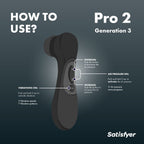 Satisfyer - Pro 2 Generation 3 Klitoris-Stimulator mit Liquid Air Technology - Weinrot