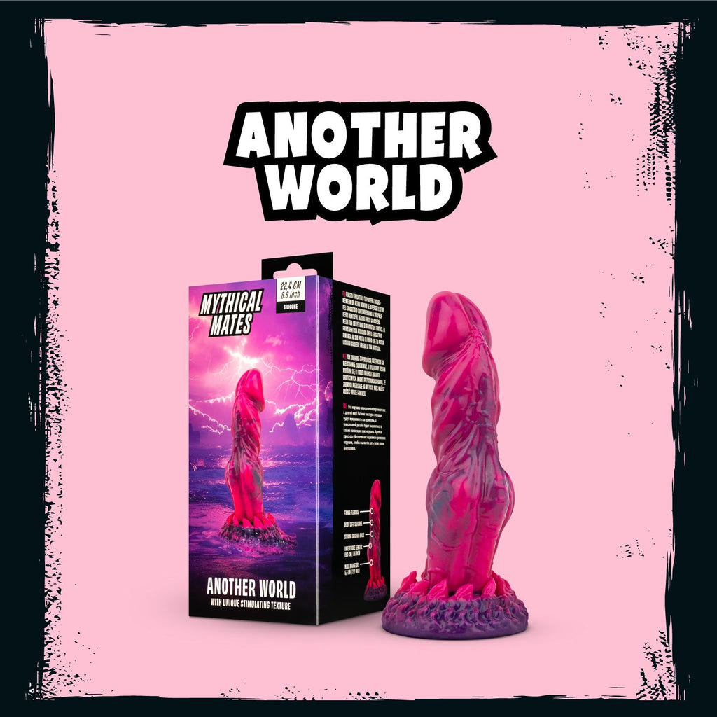 Mythical Mates - Another World Dildo Pink & Lila - 22.4 cm