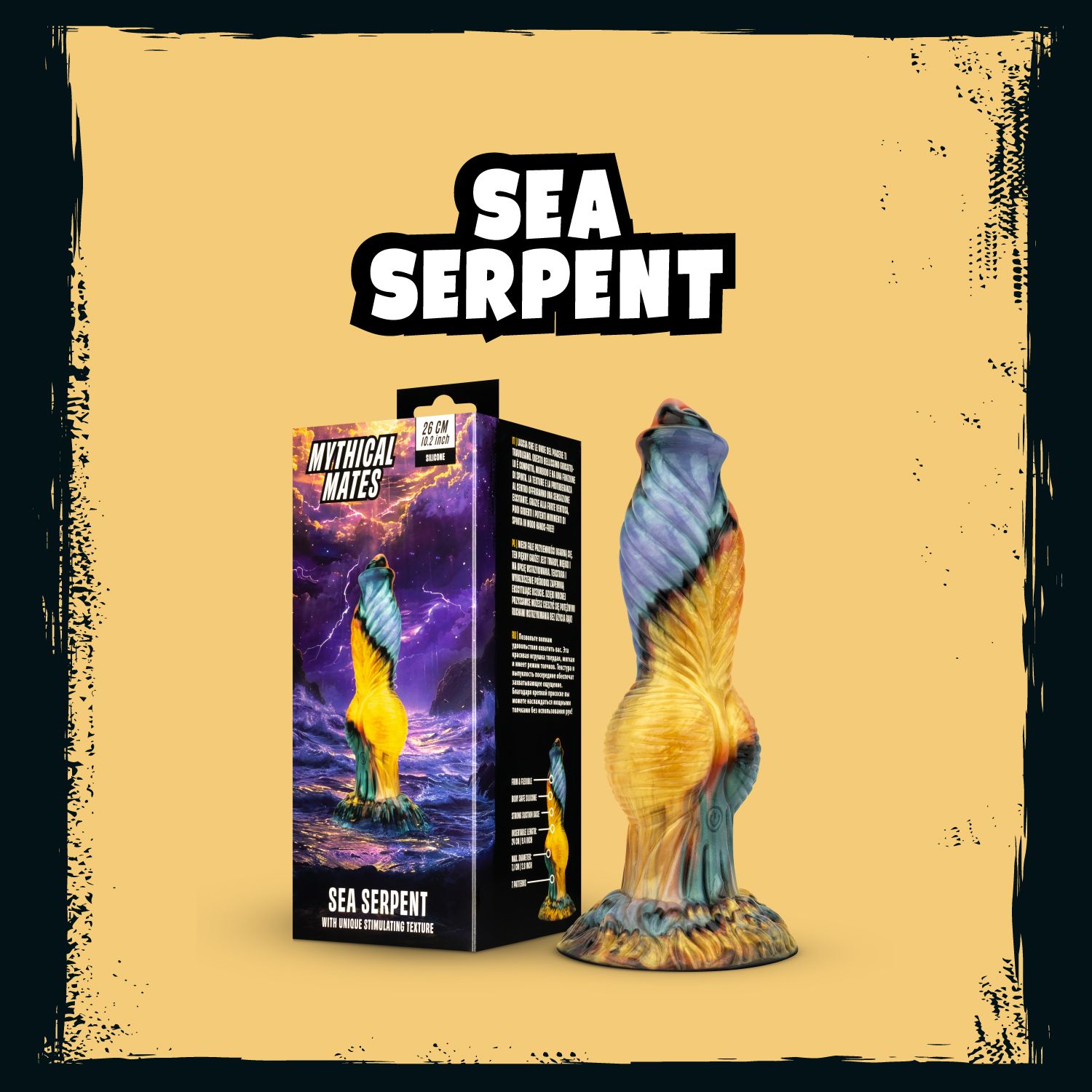 Mythical Mates - Sea Serpent Dildo mit Stoßfunktion - 26 cm