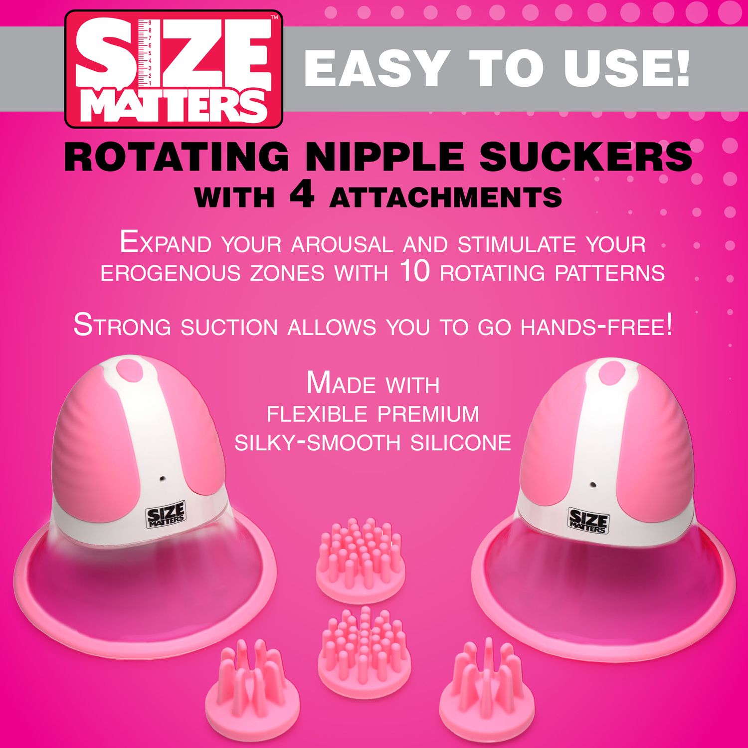 SIZE MATTERS - otierende Nippelsauger - 4 Aufsätze