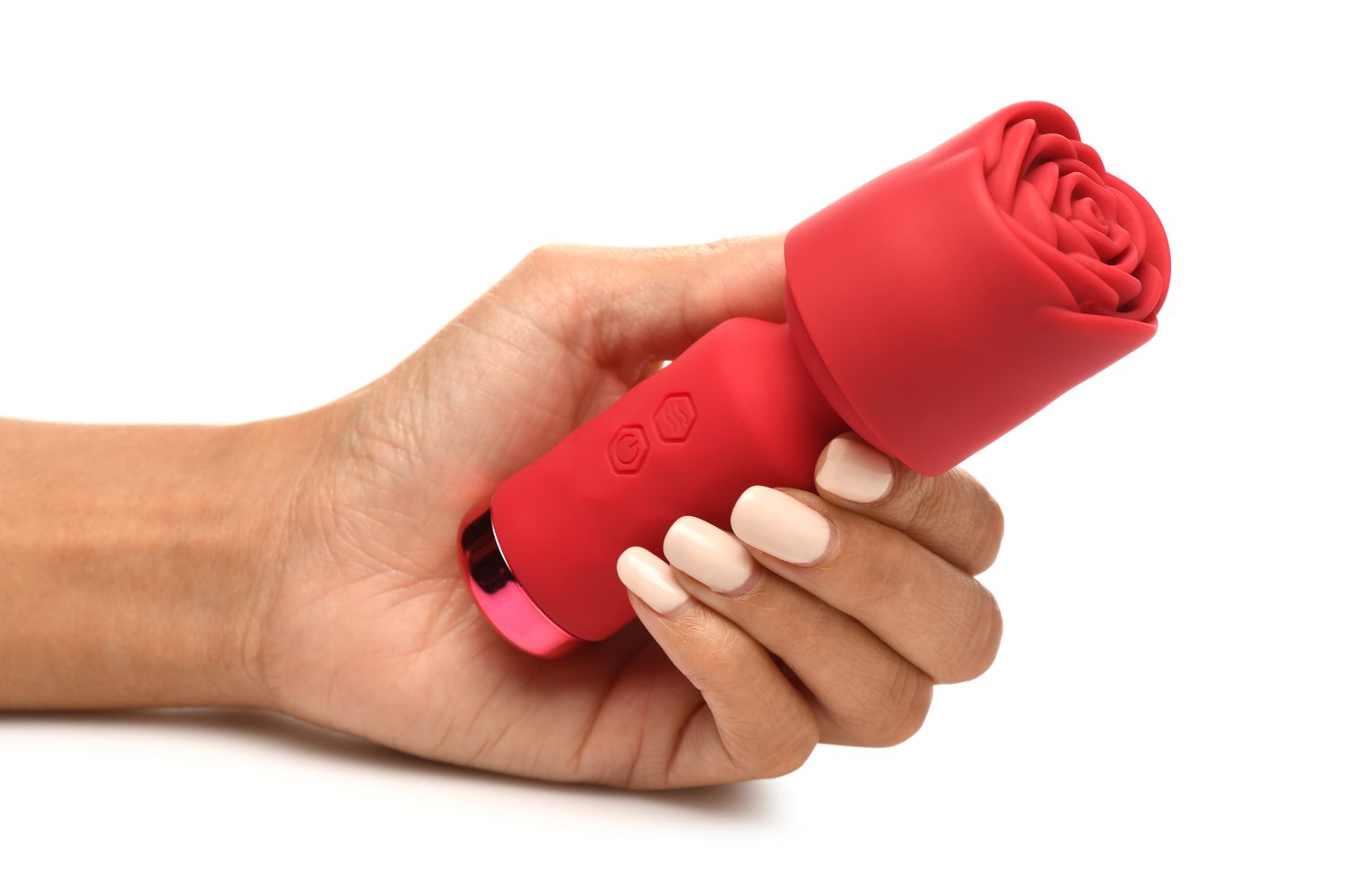 Bloomgasm - Pleasure Rose Mini Wand Vibrator - Rot
