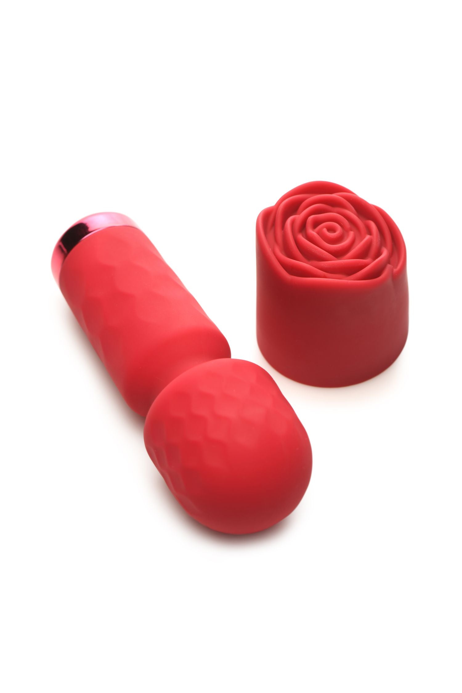 Bloomgasm - Pleasure Rose Mini Wand Vibrator - Rot
