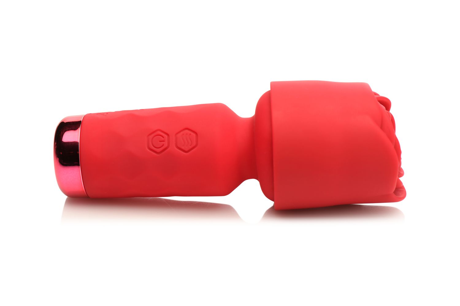 Bloomgasm - Pleasure Rose Mini Wand Vibrator - Rot