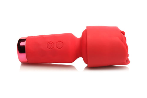 Bloomgasm - Pleasure Rose Mini Wand Vibrator - Rot