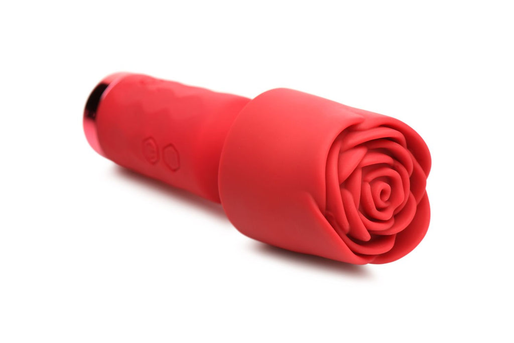 Bloomgasm - Pleasure Rose Mini Wand Vibrator - Rot