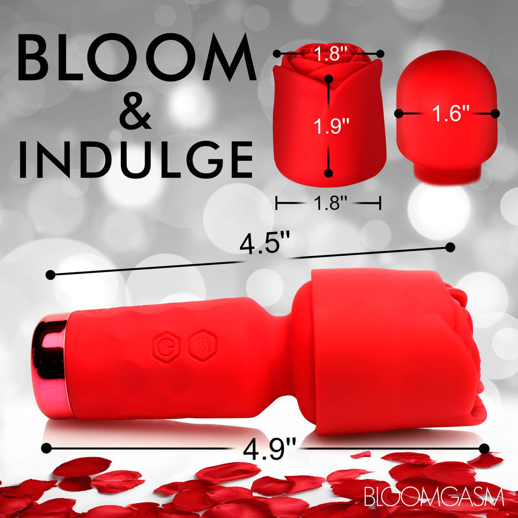Bloomgasm - Pleasure Rose Mini Wand Vibrator - Rot