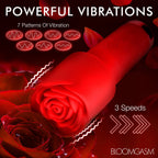 Bloomgasm - Pleasure Rose Mini Wand Vibrator - Rot