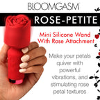 Bloomgasm - Pleasure Rose Mini Wand Vibrator - Rot