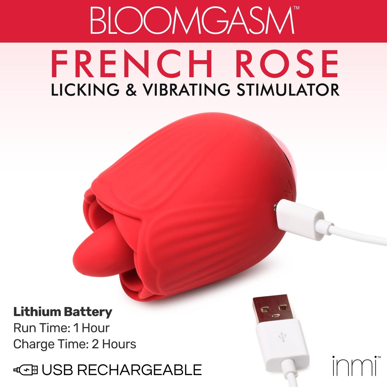 BLOOMGASM - French Rose Leckreiz- und Vibrationsstimulator - Rot