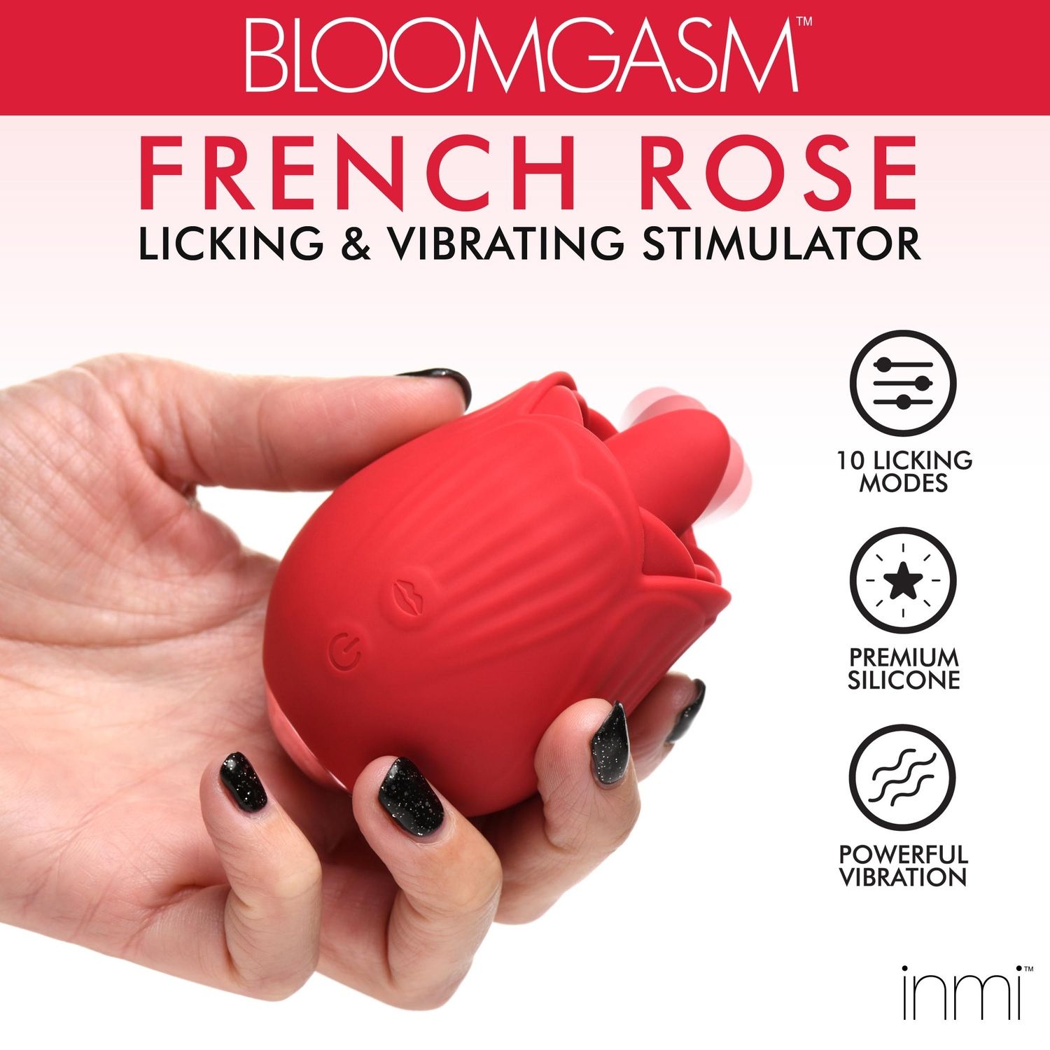 BLOOMGASM - French Rose Leckreiz- und Vibrationsstimulator - Rot