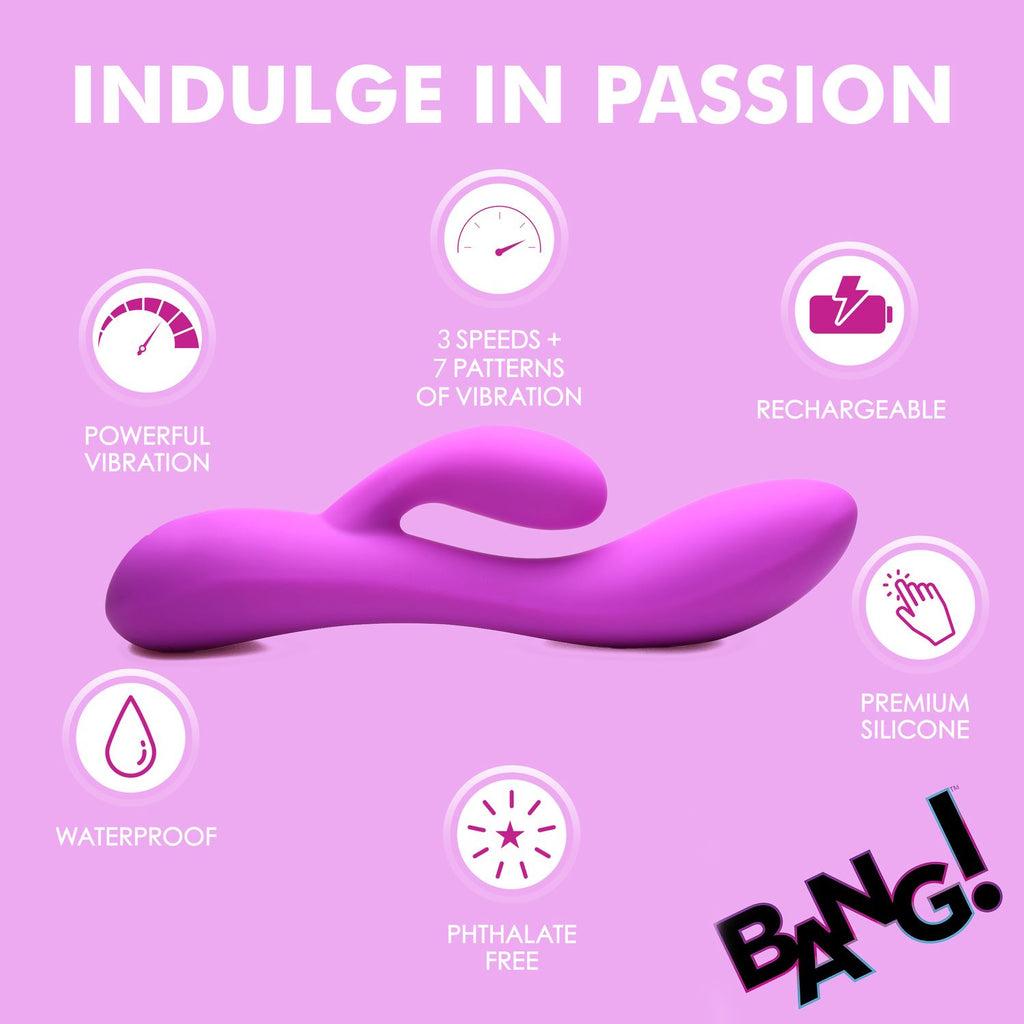 BANG - Flexibler Rabbit Vibrator - Duale Stimulation Lila