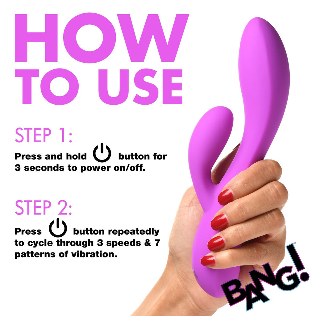 BANG - Flexibler Rabbit Vibrator - Duale Stimulation Lila