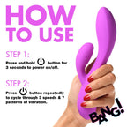 BANG - Flexibler Rabbit Vibrator - Duale Stimulation Lila