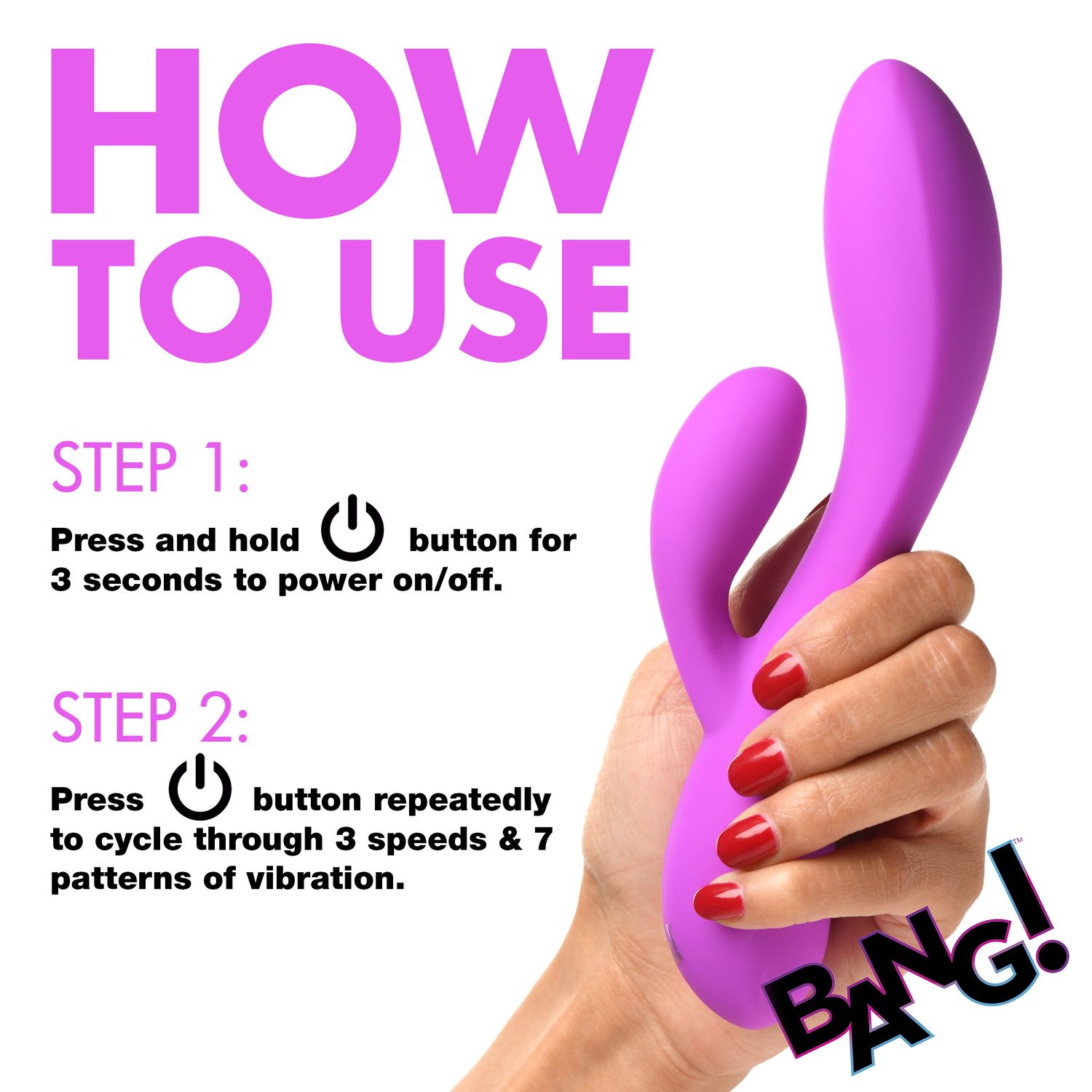 BANG - Flexibler Rabbit Vibrator - Duale Stimulation Lila