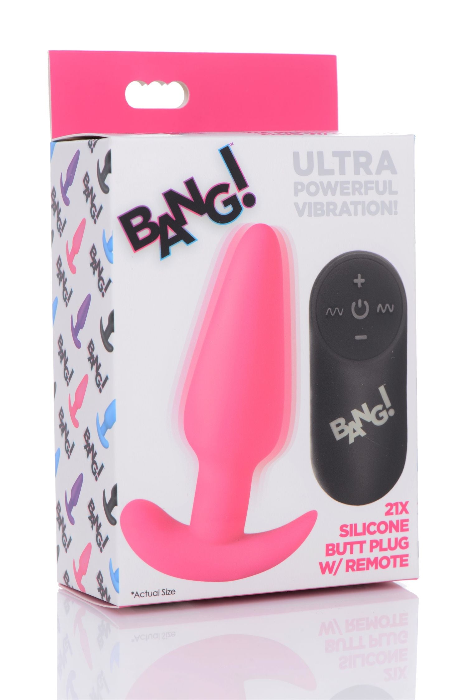 BANG! - Vibrations-Buttplug mit Fernbedienung -Schwarz