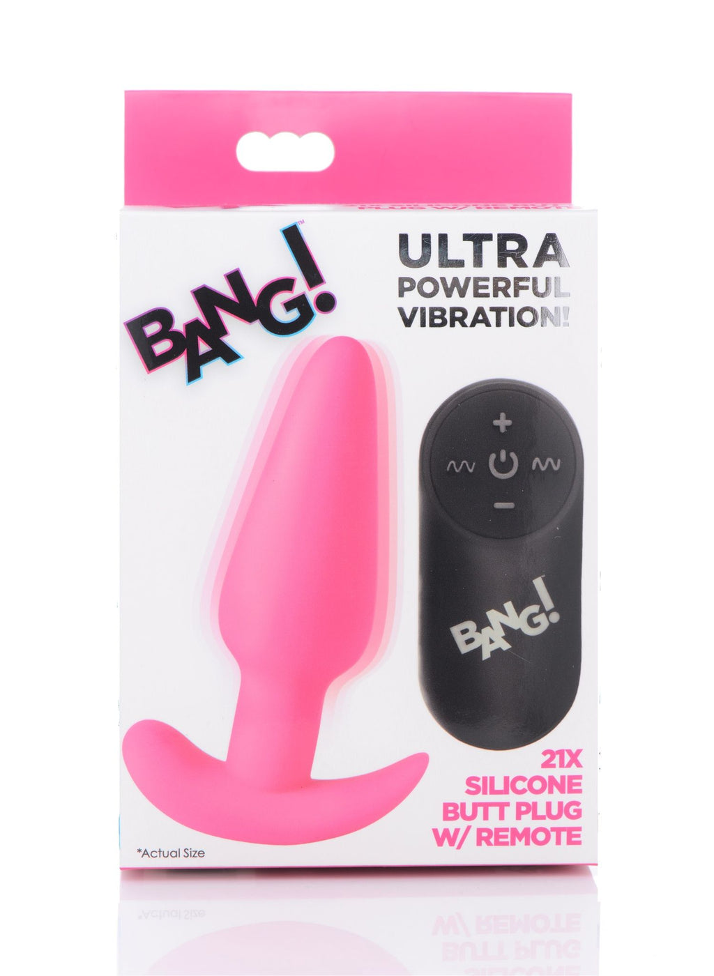 BANG! - Vibrations-Buttplug mit Fernbedienung -Schwarz