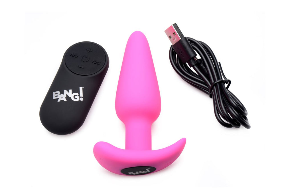 BANG! - Vibrations-Buttplug mit Fernbedienung -Schwarz