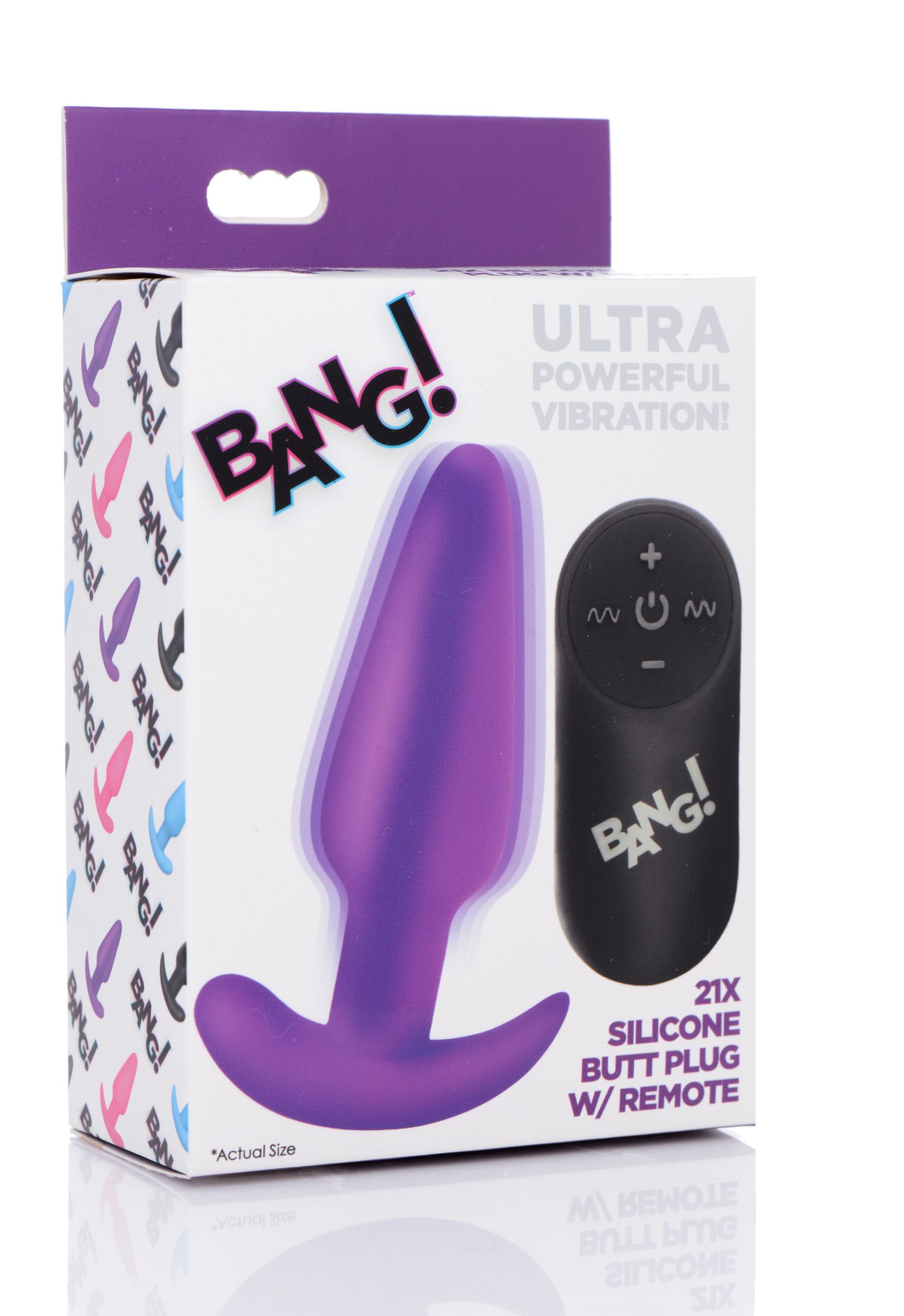 BANG! - Vibrations-Buttplug mit Fernbedienung -Schwarz
