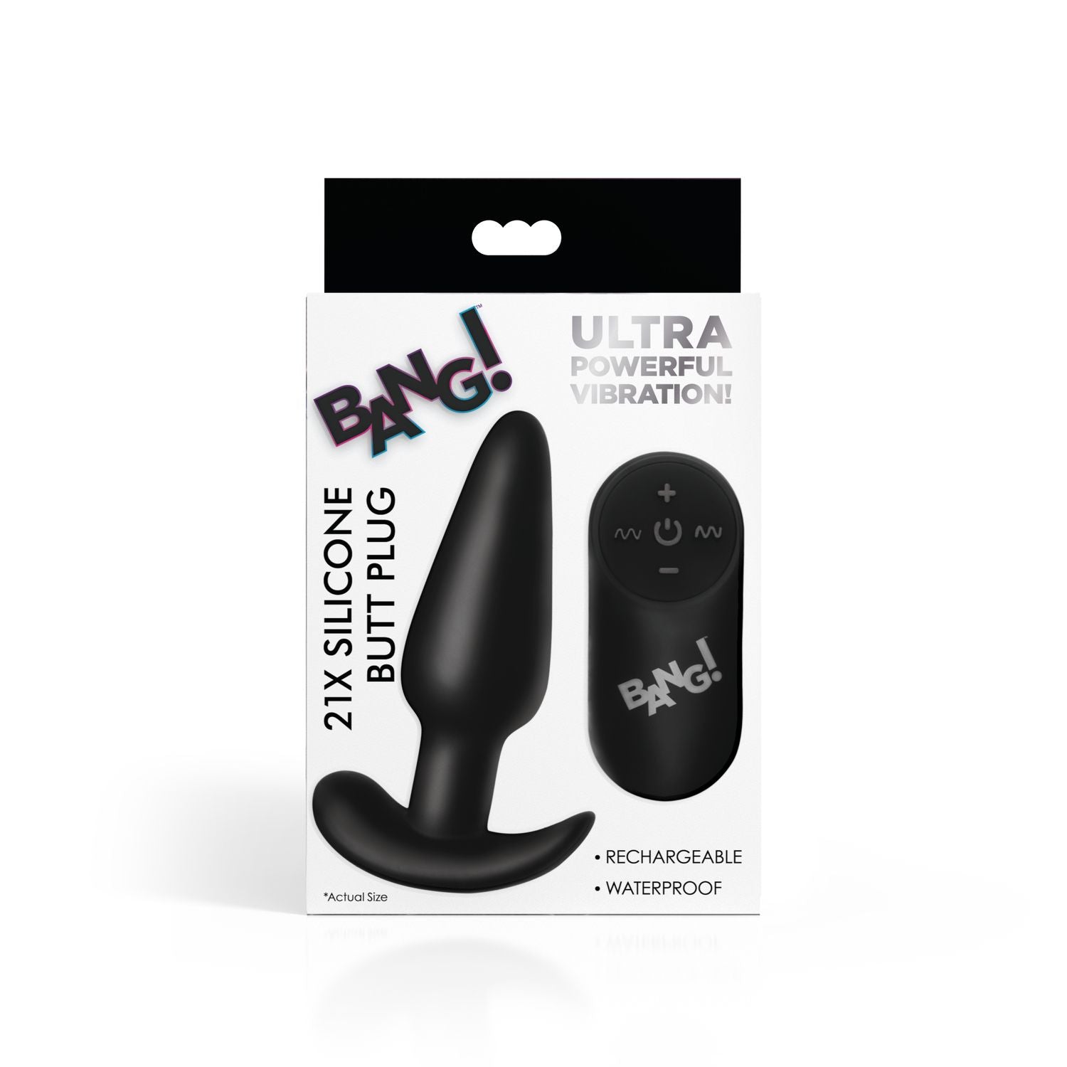 BANG! - Vibrations-Buttplug mit Fernbedienung -Schwarz