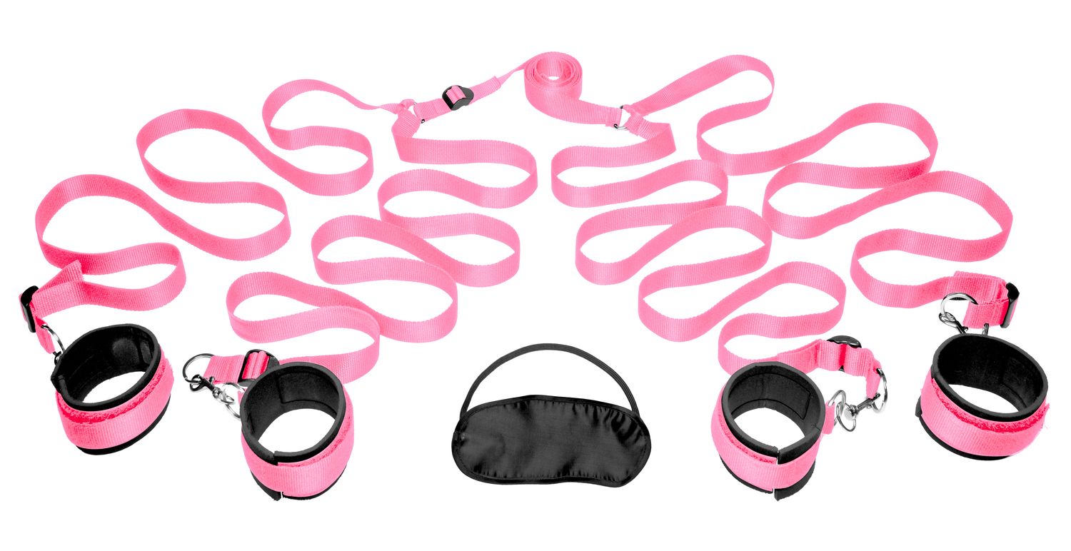 FRISKY - Fesselset fürs Schlafzimmer Rosa Bettfesseln