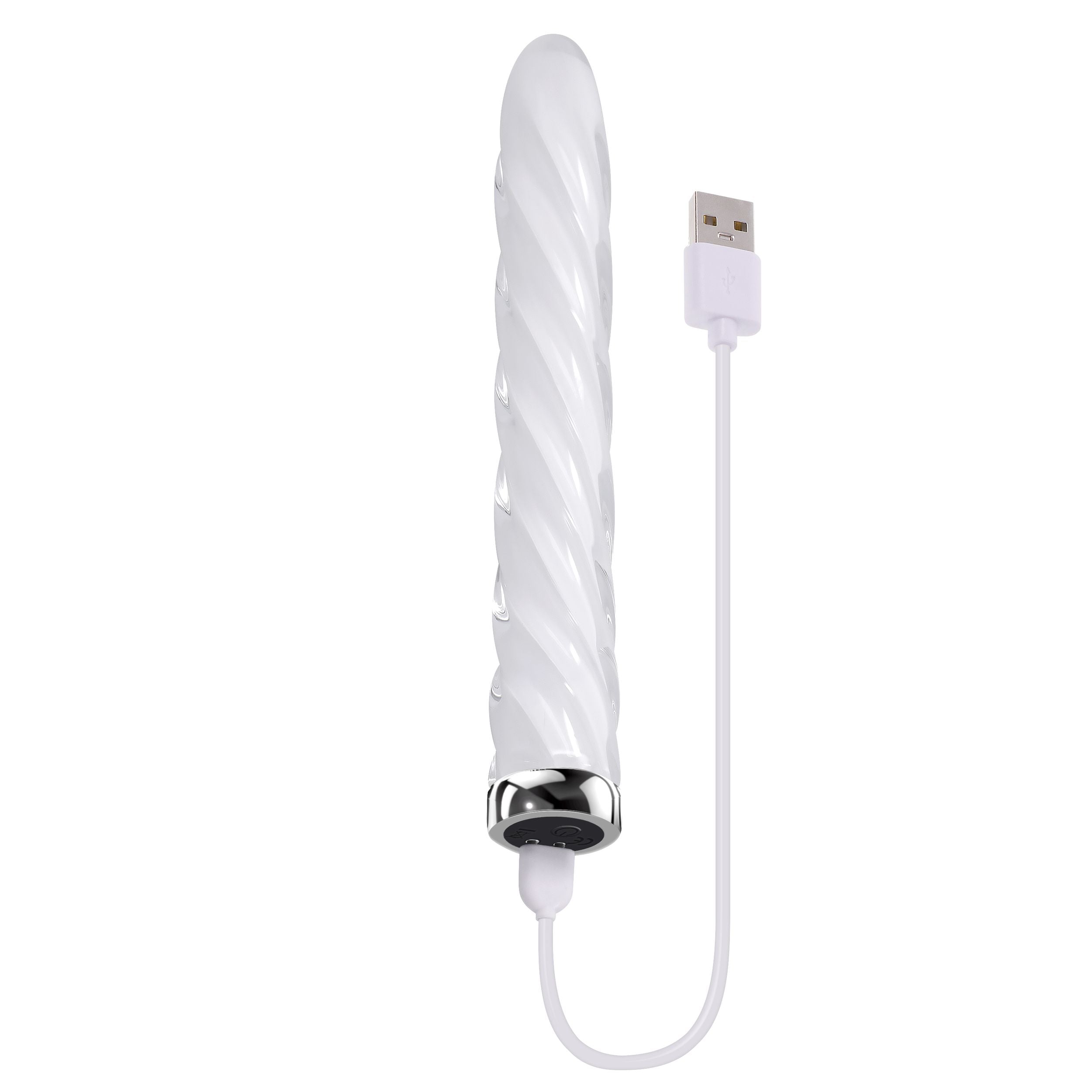 Playboy - In A Twist Glasvibrator - Spiralstruktur mit 10 Vibrationsstufen