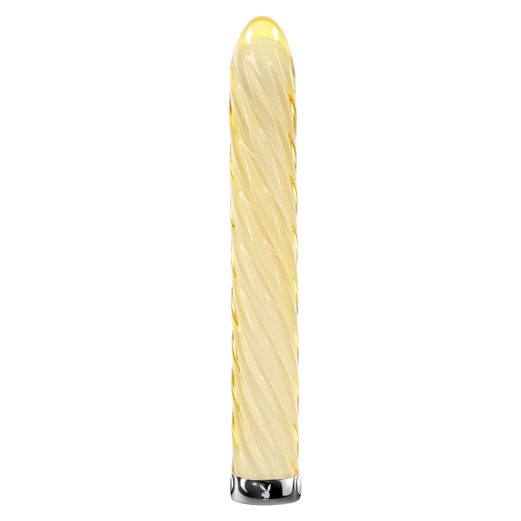 Playboy - Twist of Fate Glas-Vibrator - Spiraldesign mit 10 Stufen