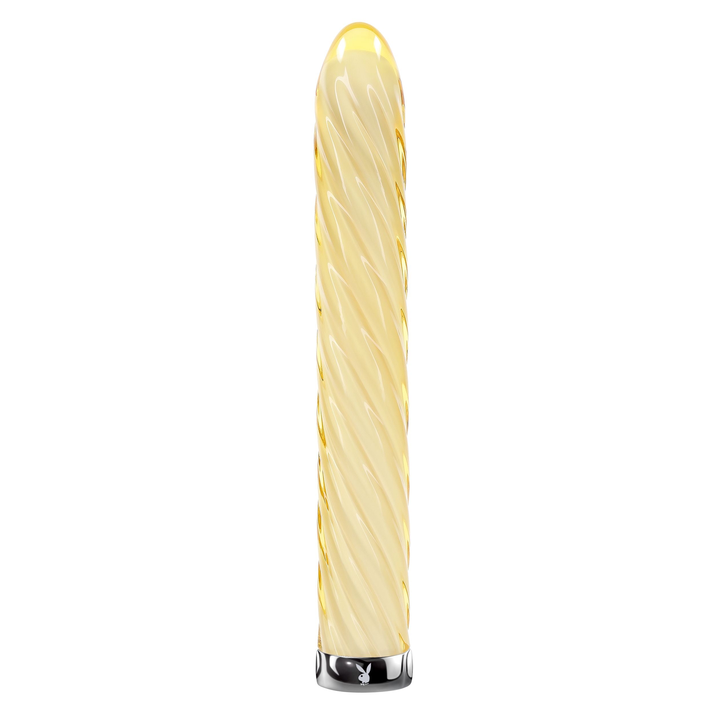 Playboy - Twist of Fate Glas-Vibrator - Spiraldesign mit 10 Stufen