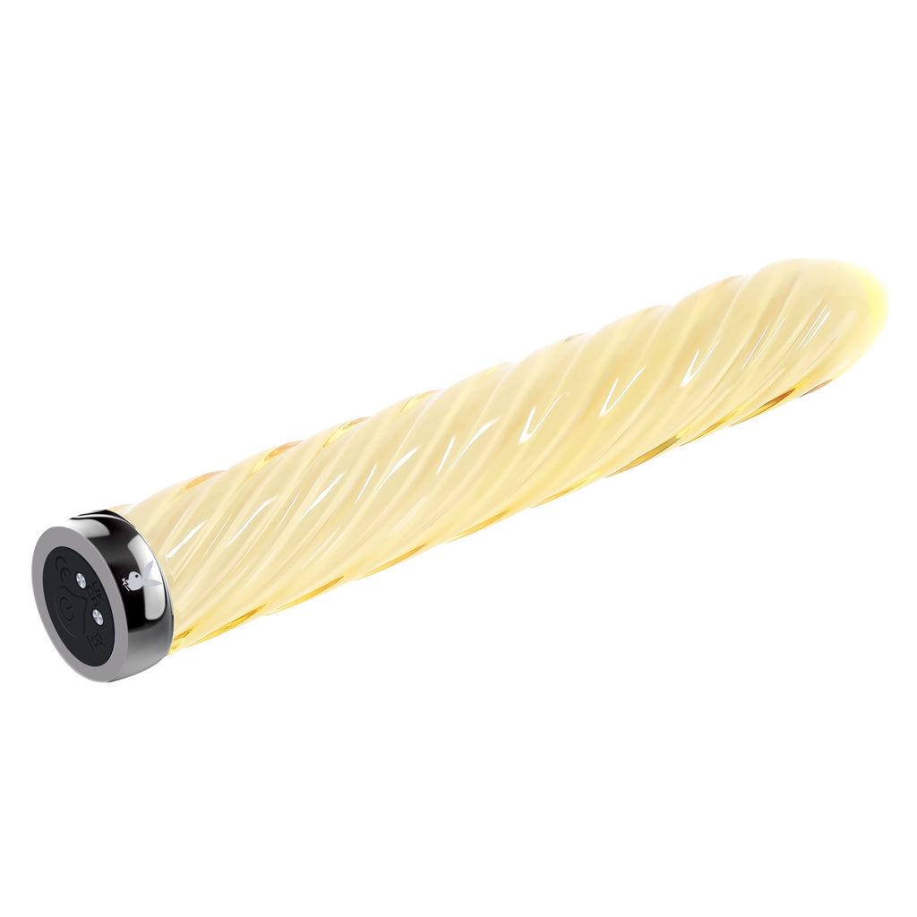 Playboy - Twist of Fate Glas-Vibrator - Spiraldesign mit 10 Stufen
