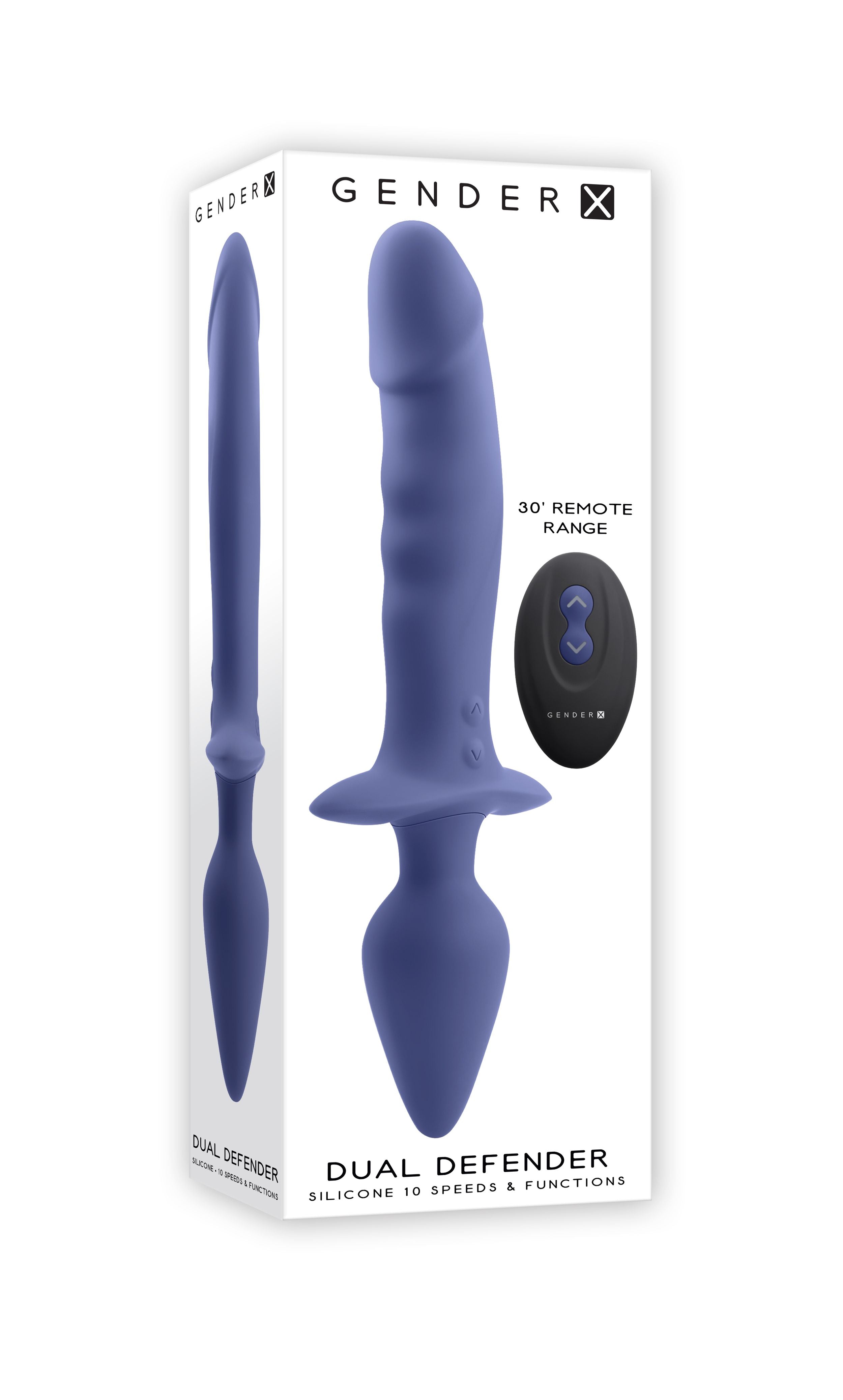 Gender X - Dual Defender Doppelseitiger Vibrator - 26 cm