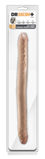 Dr. Skin – Plus 35,5 cm Flexibler Doppeldildo – Beige