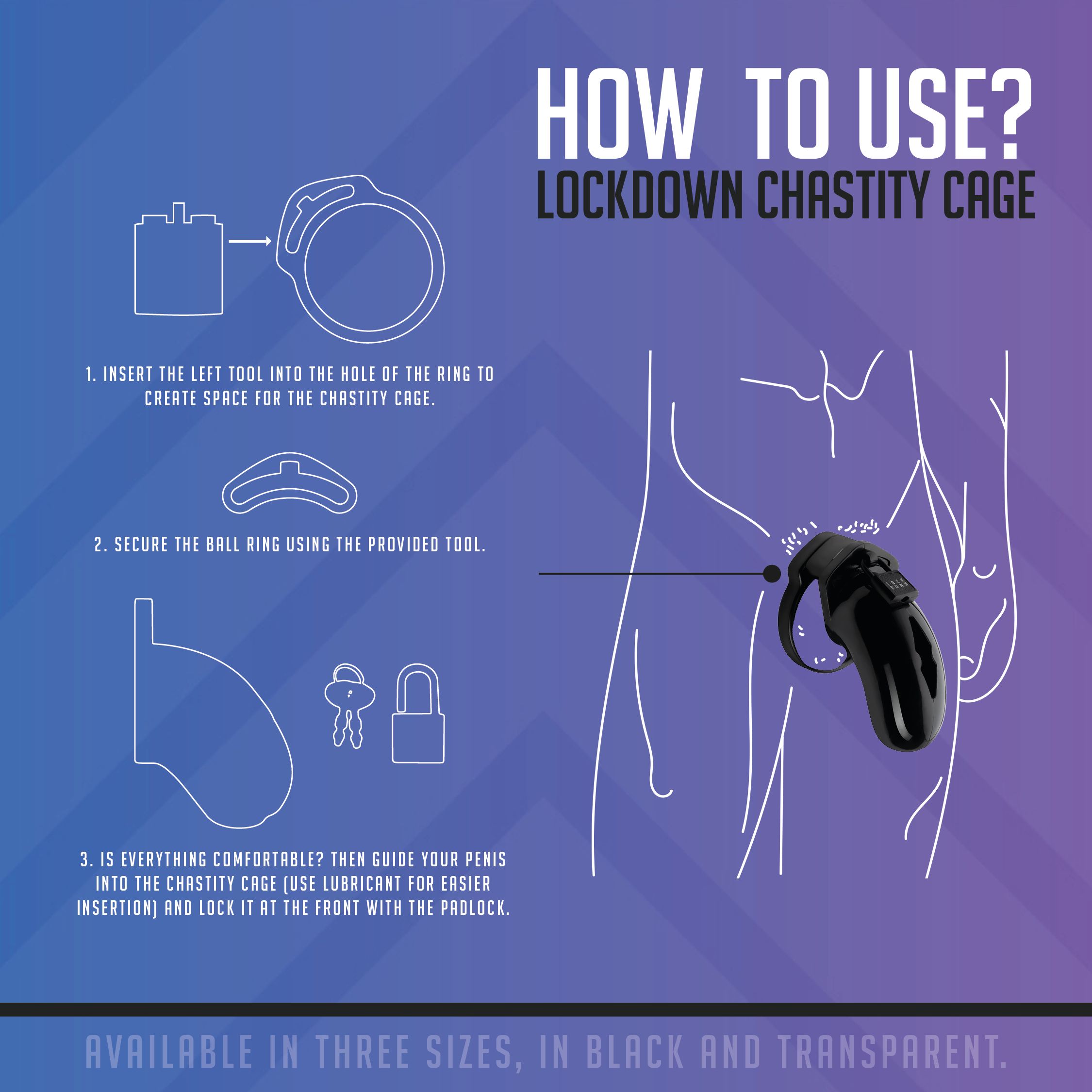 Lockdown Keuschheitskäfig - Medium