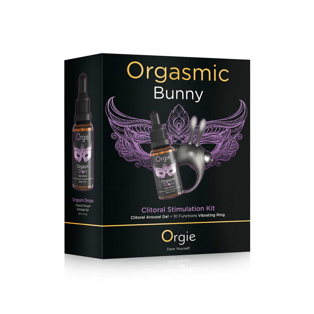 Orgie - Orgasmic Bunny Clitoris-Stimulations-Kit mit Erregungsgel und Vibrationsring