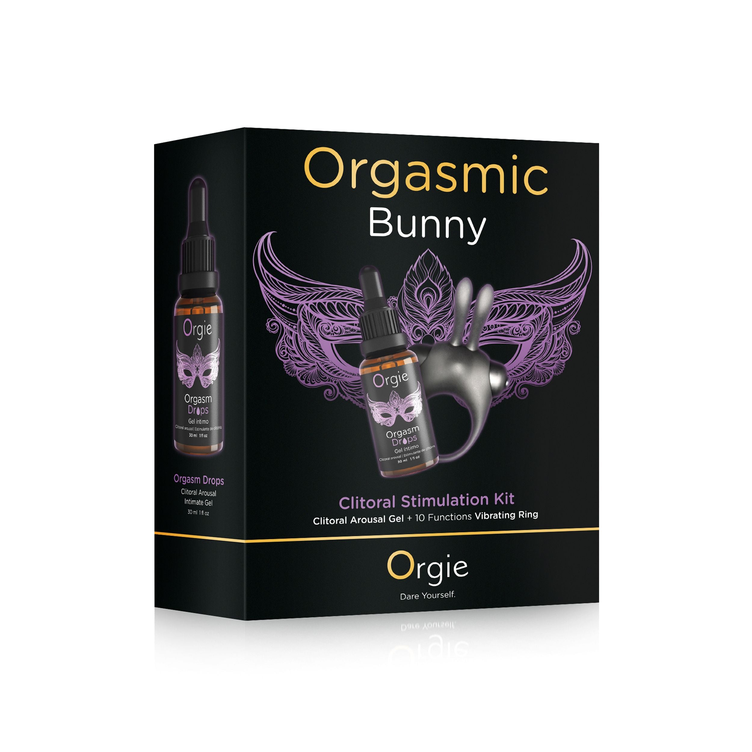 Orgie - Orgasmic Bunny Clitoris-Stimulations-Kit mit Erregungsgel und Vibrationsring