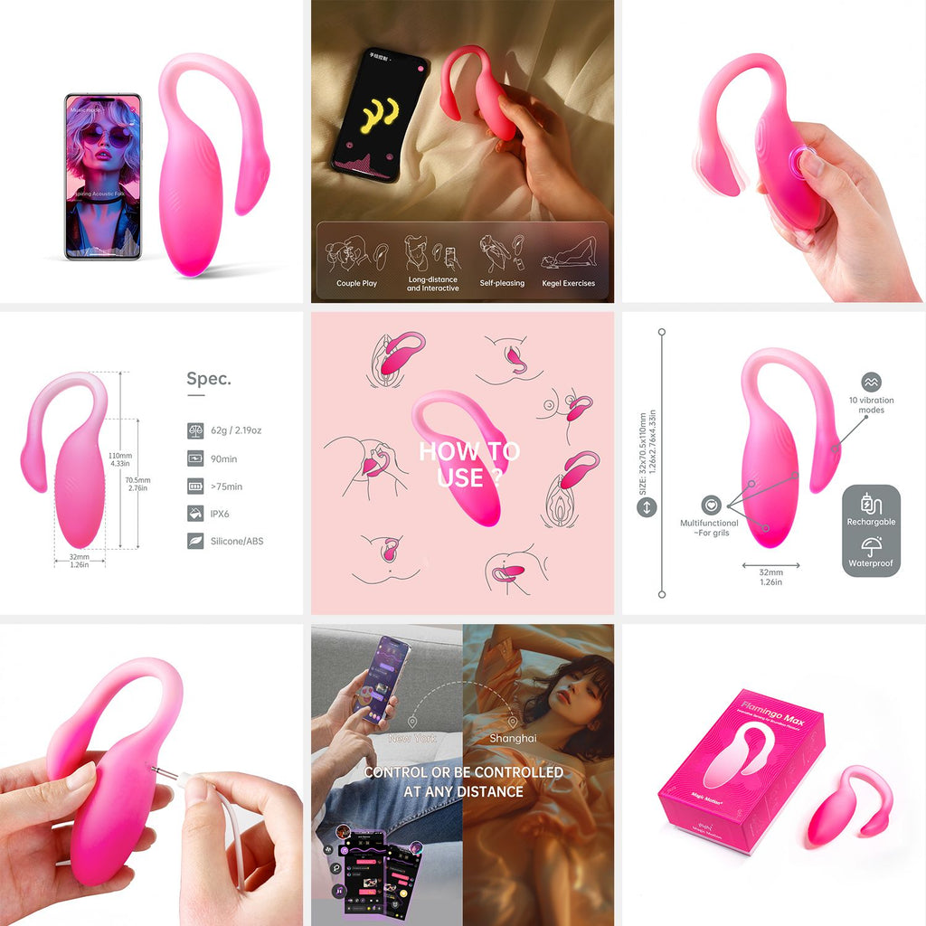 Magic Motion - Flamingo Max Vibrationsei und Kegeltrainer - Orange