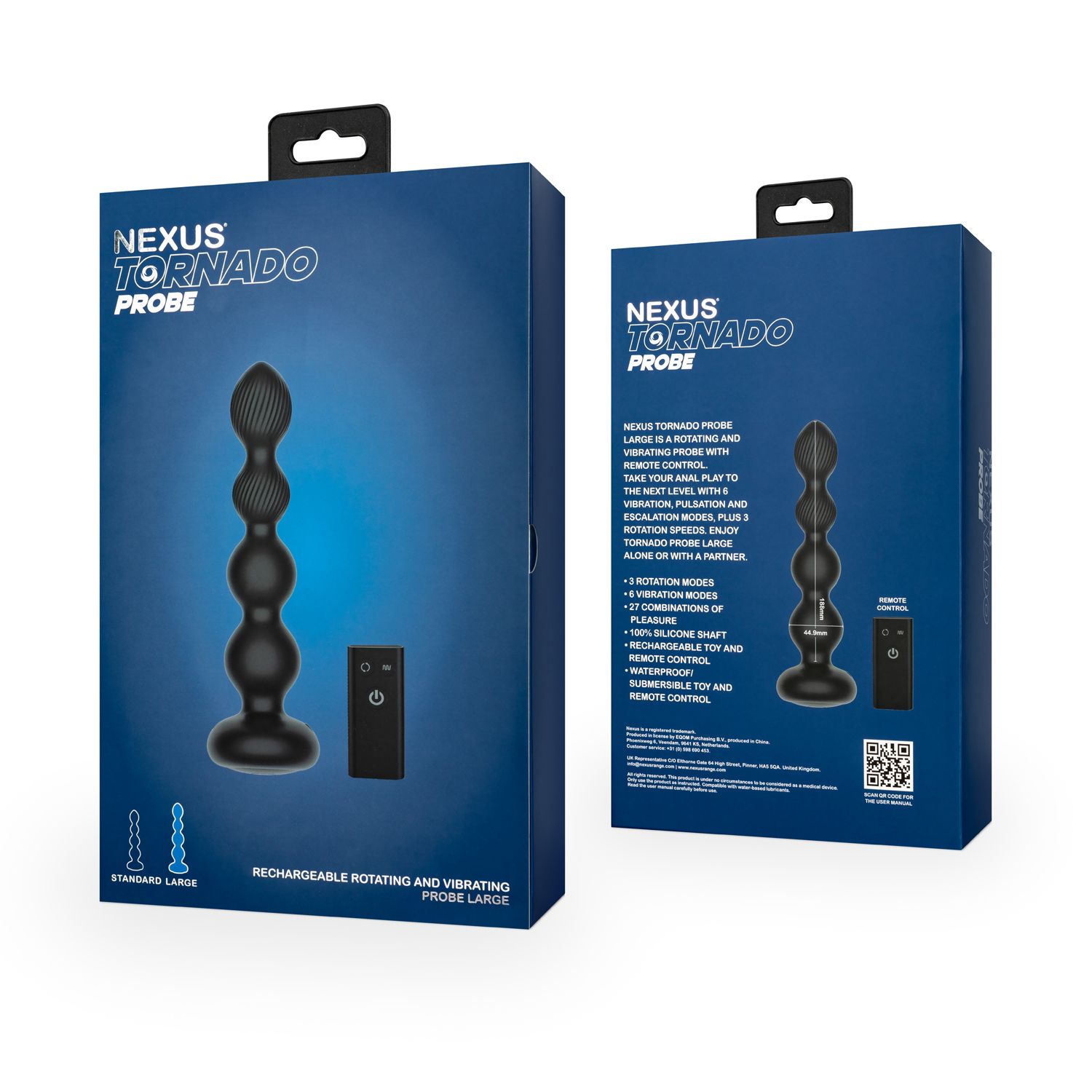 Nexus - Tornado Rotierender Anal Plug Large - Vibrierend mit Fernbedienung