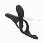 HoneyPlayBox - Vibrations-Cockring mit App-Steuerung - 4-in-1 Pärchenvibrator Schwarz